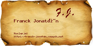 Franck Jonatán névjegykártya